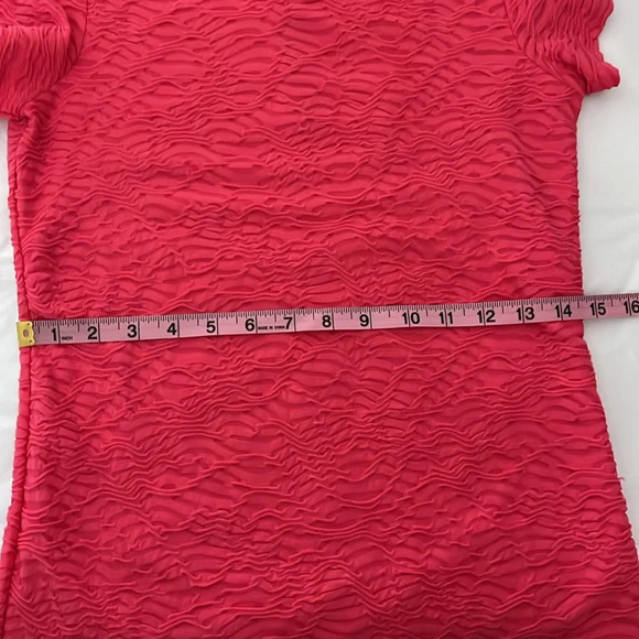 Chelsea & Theodore hot pink polyester and spandex size XS short sleeve top - Picture 5 of 7